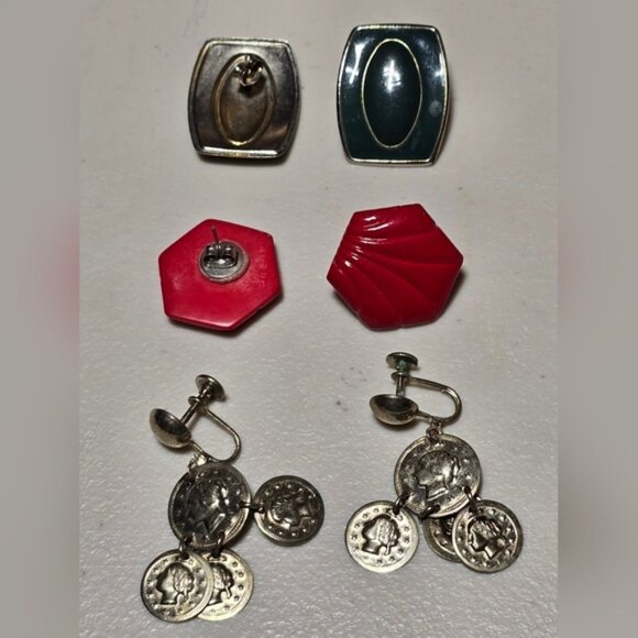 Jewelry - Vintage 3Pcs Earring Lot 03 14